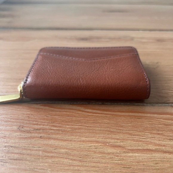 Fossil Brown Mini Leather Wallet - Picture 6 of 8
